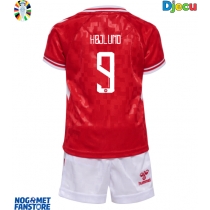 Danska Rasmus Hojlund #9 Domaci Dres za djecu EP 2024 Kratak Rukav (+ Kratke hlače)